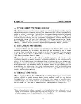 Chapter 15: Natural Resources A. INTRODUCTION AND