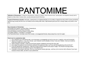 Definition of Pantomime: ​A Theatrical Entertainment, Mainly for Children