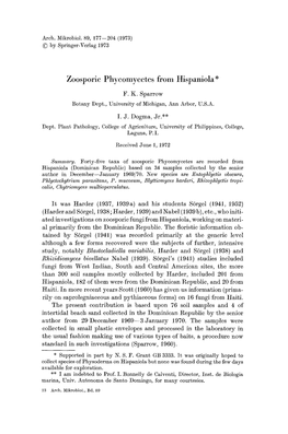 Zoosporic Phycomycetes from Hispaniola*