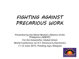 Fighting Against Precarious Work