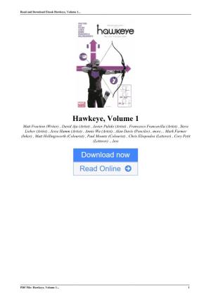 Hawkeye, Volume 1 by Matt Fraction (Writer) , David Aja (Artist)