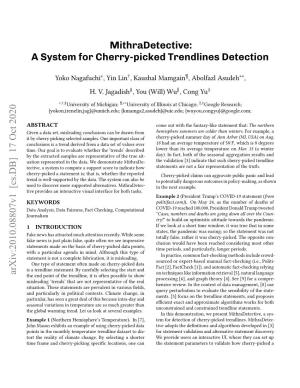 A System for Cherry-Picked Trendlines Detection