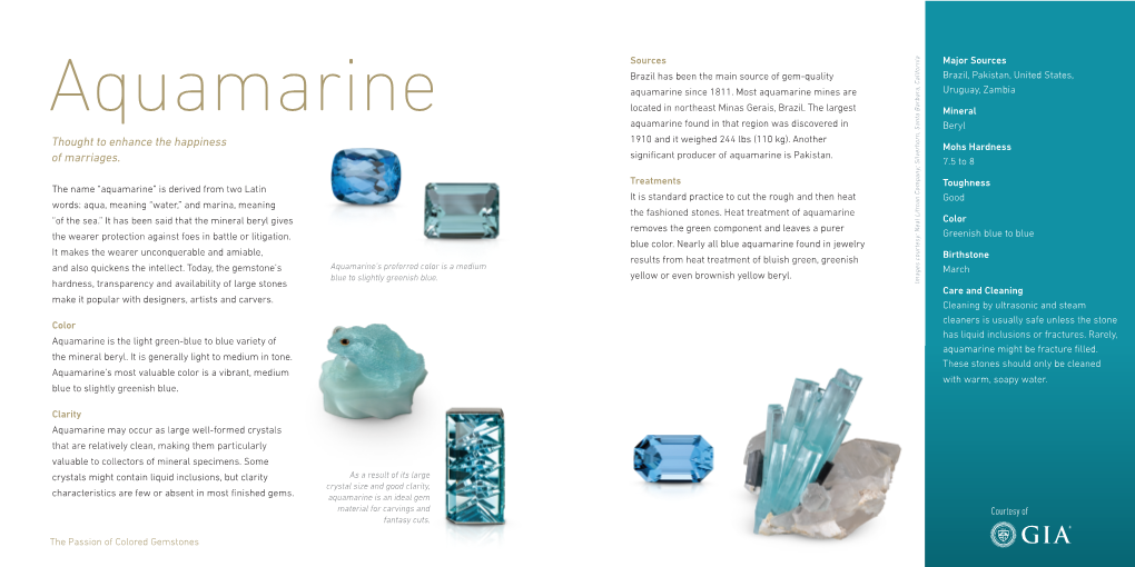 Aquamarine Since 1811