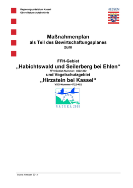 Maßnahmenplan "Seilerberg Und Hirzstein"