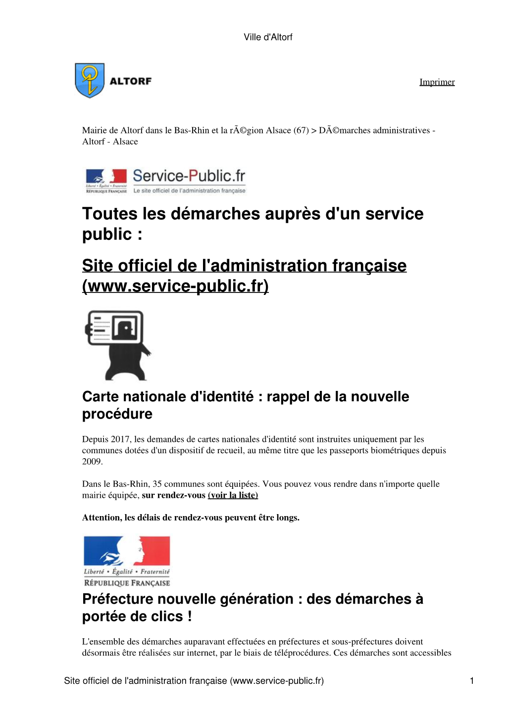 Toutes Les Démarches Auprès D'un Service Public : Site Officiel De L'administration Française (