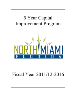 5 Year Capital Improvement Program Fiscal Year