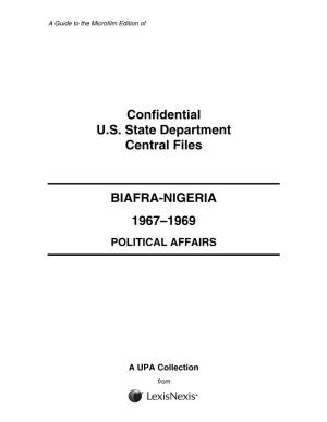 Confidential U.S. State Department Central Files BIAFRA-NIGERIA