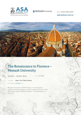 The Renaissance in Florence – Monash University