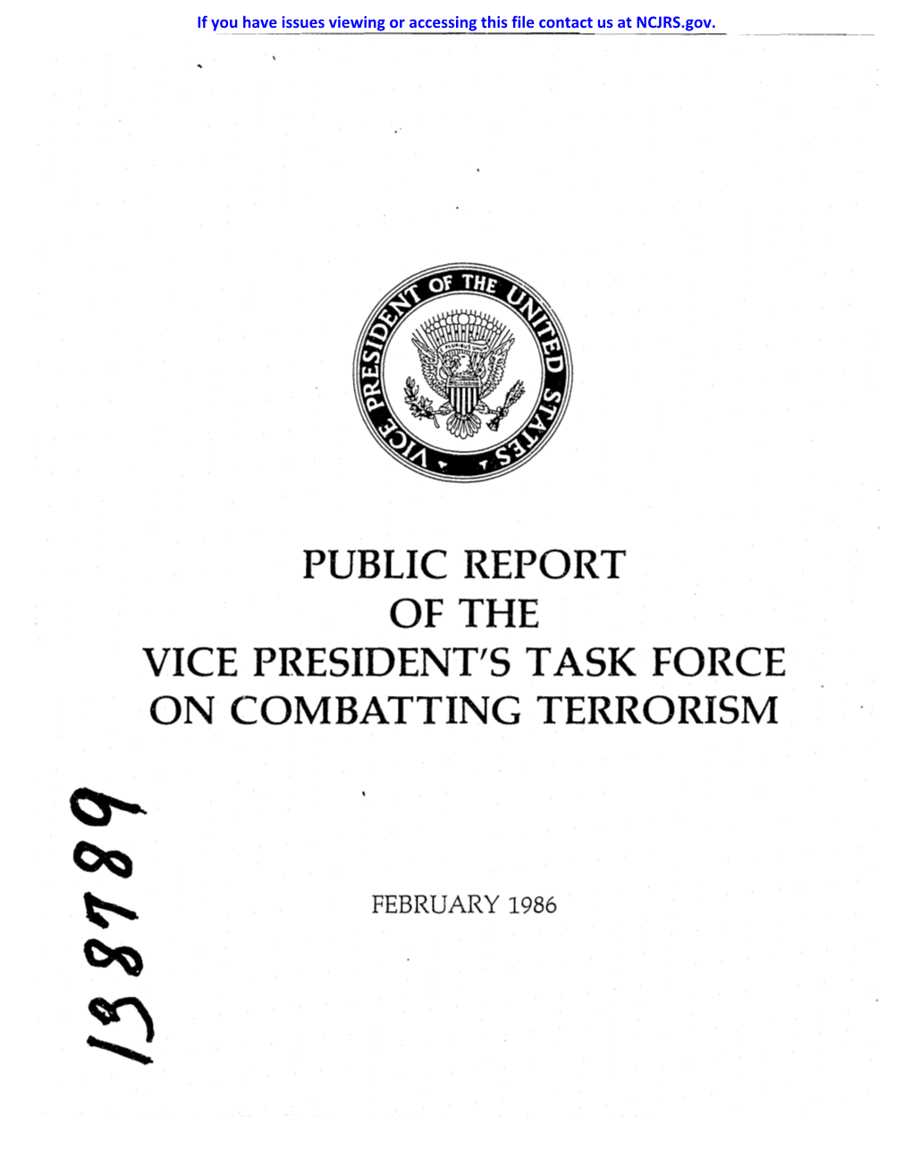 Public Report of the Vice President's Task Force on Combatting Terrorism