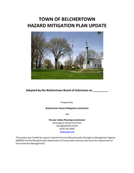 Town of Belchertown Hazard Mitigation Plan Update