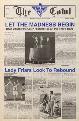 The Cowl 2 MIDNIGHT MADNESS October 12,1995 Lady Friars: up to the Challenge?