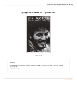 Download Book / Springsteen: Saint in the City: 1949-1974