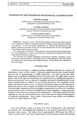 Elements of the Purepecha Mycological Classification