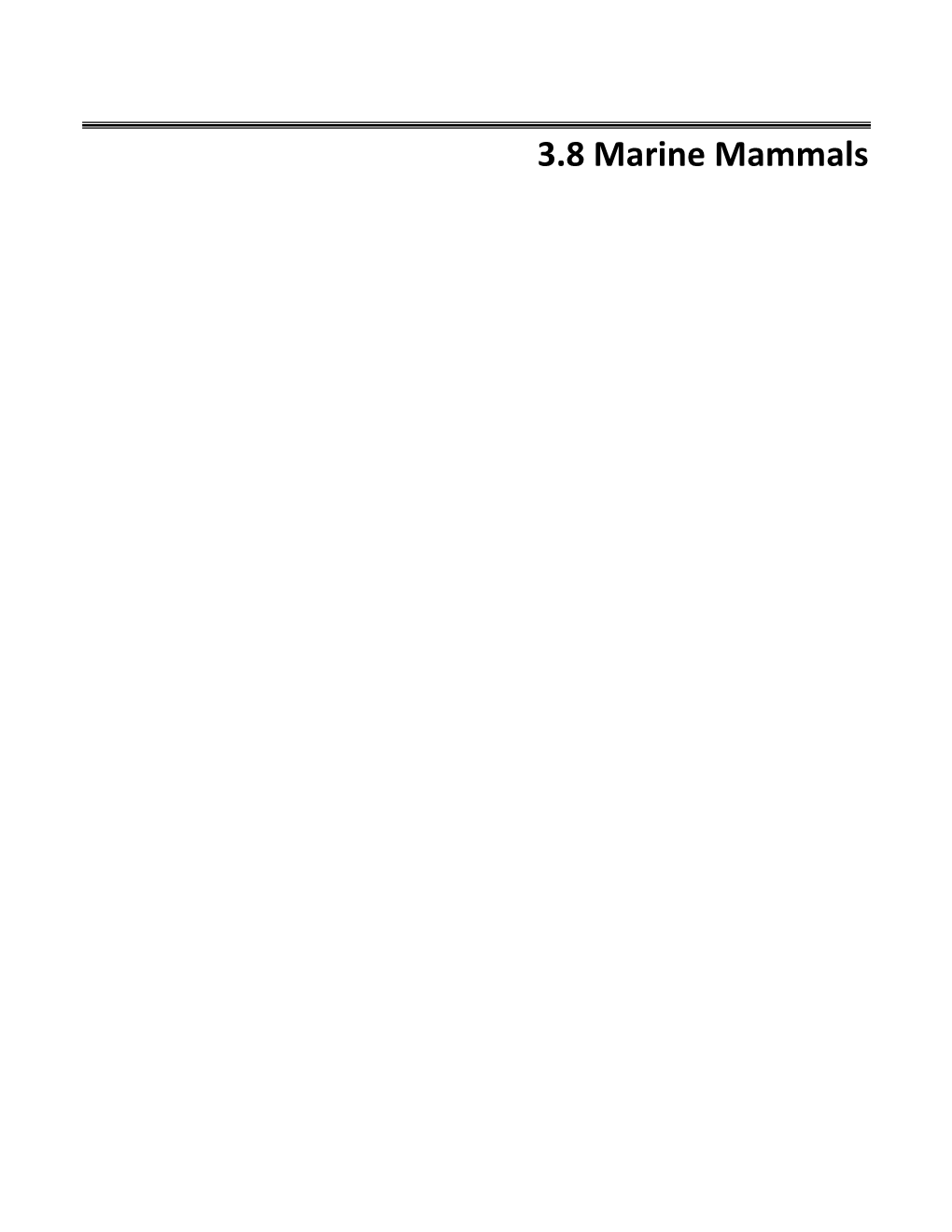 3.8 Marine Mammals