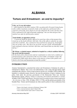 Torture and Ill-Treatment - an End to Impunity?