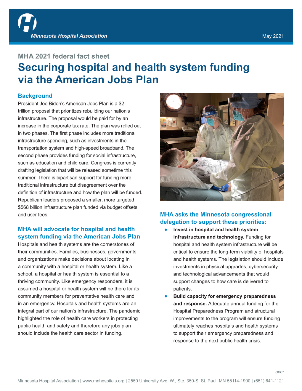 Securing Hospital and Health System Funding Via the American Jobs Plan