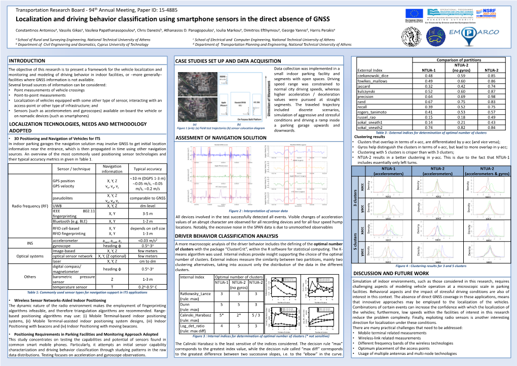 Localization and Driving Behavior Classification Using Smartphone Sensors in the Direct Absence of GNSS