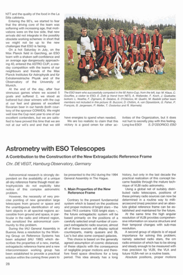 Astrometry with ESO Telescopes a Contribution to the Construction of the New Extragalactic Reference Frame Chr