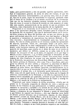 402 APEND/CE Todas; Pero Posteriormente Y Una Vez Pasadas Aquellas Operaciones, Auto- #Izó El Comandante General , En Junta De Jefes Del Cuerpo, El Que Los