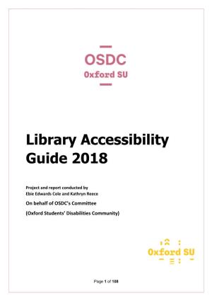 Library Accessibility Guide 2018