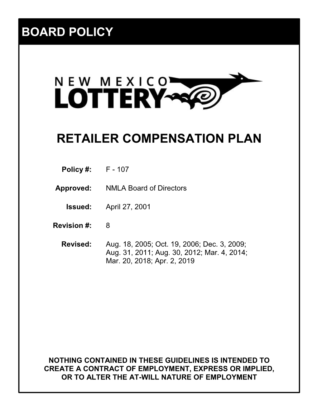 Retailer Compensation Plan