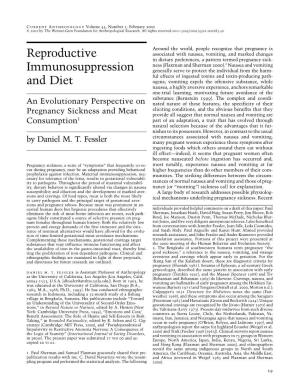 Reproductive Immunosuppression and Diet F 21