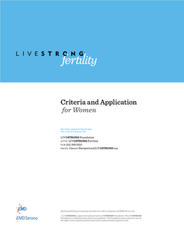Criteria and Application for Women