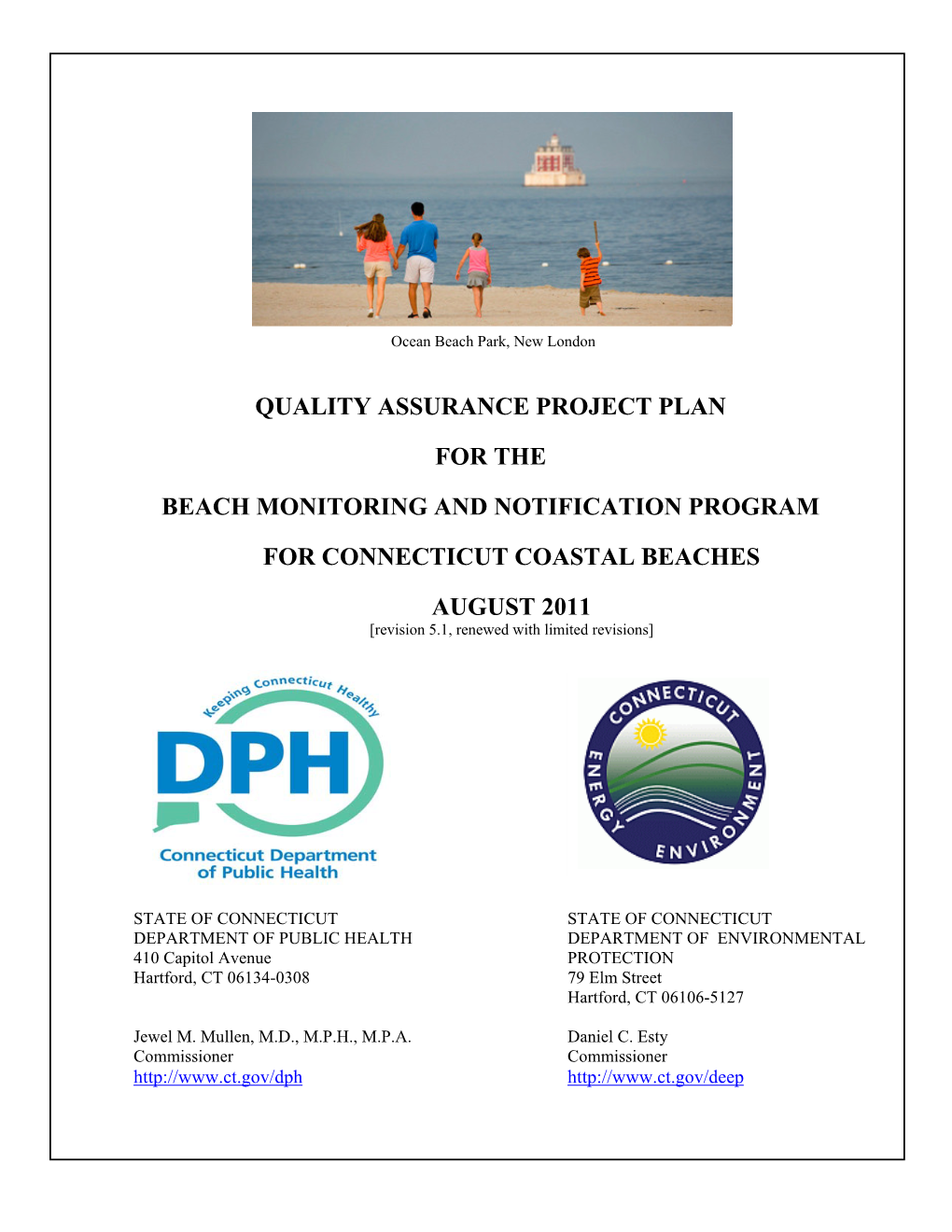 Quality Assurance Project Plan for the Beach