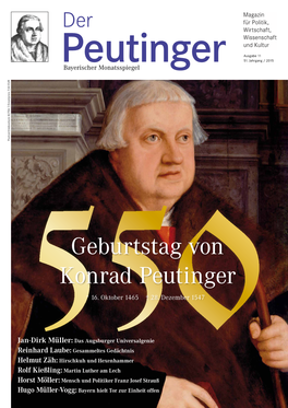 Geburtstag Von Konrad Peutinger * 16