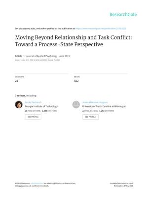 Moving Beyond Relationship and Task Conflict: Toward a Process-State Perspective