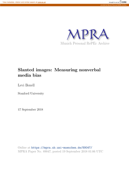 Slanted Images: Measuring Nonverbal Media Bias
