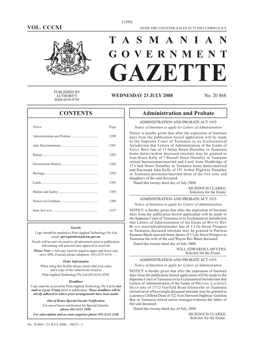 Gazette 20868