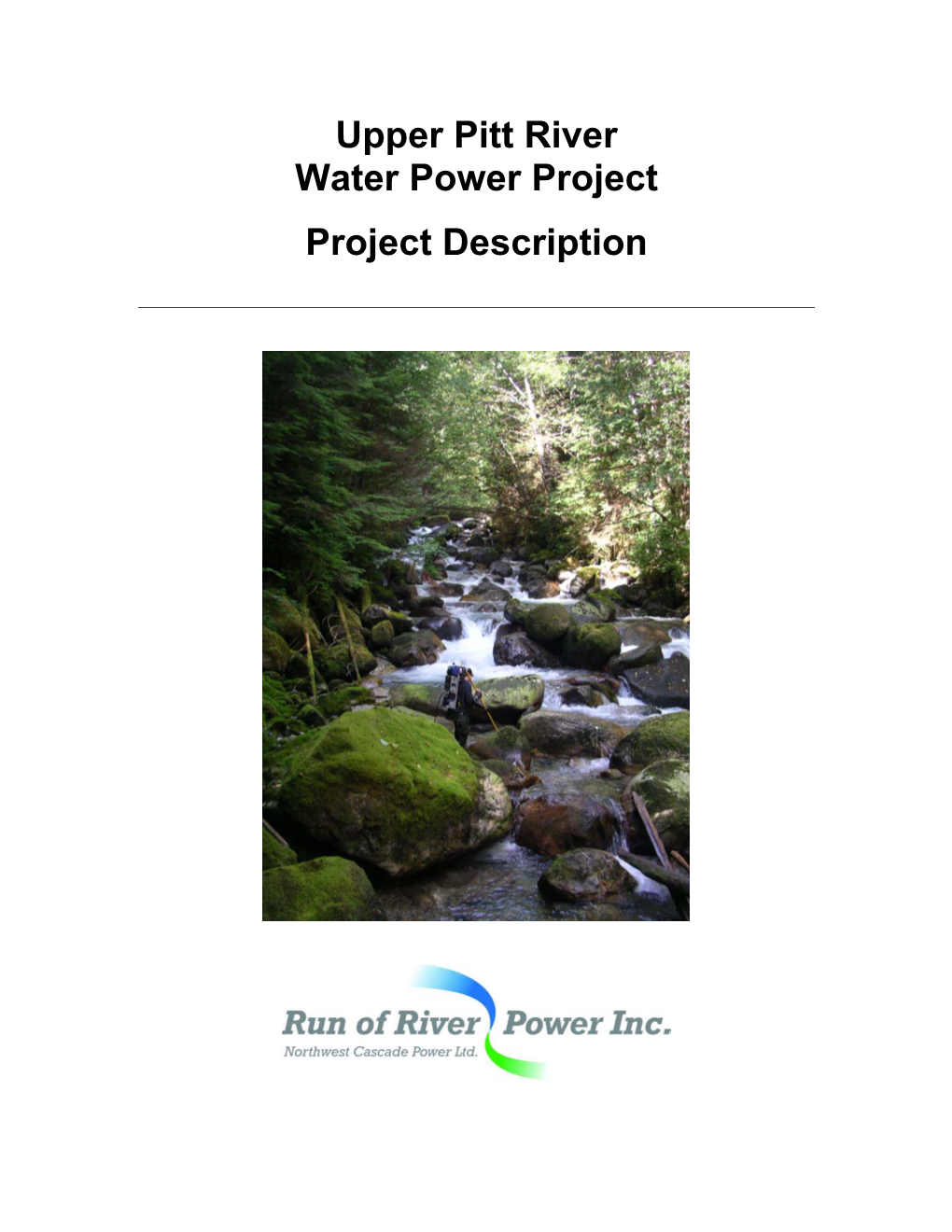 Upper Pitt River Water Power Project