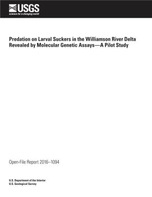 Predation on Larval Suckers in the Williamson River Delta Revealed by Molecular Genetic Assays—A Pilot Study