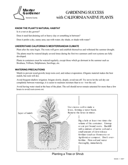 GARDENING SUCCESS with CALIFORNIA NATIVE PLANTS