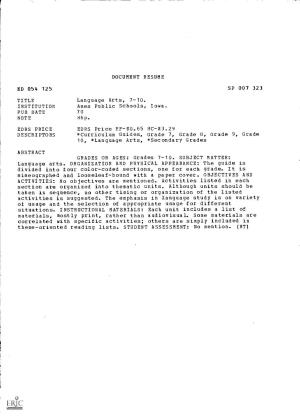 Document Resume Ed 054 125 Sp 007 323 Pub Date Edrs