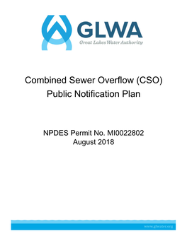 Combined Sewer Overflow (CSO) Public Notification Plan