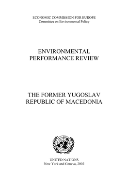 The Former Yugoslav Republic of Macedonia
