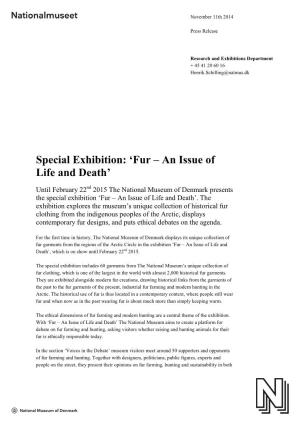 Special Exhibition: ‘Fur – an Issue of Life and Death’