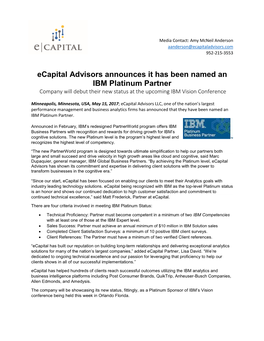 Press Release IBM Platinum FINAL