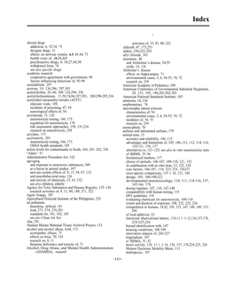 Neurotoxicity: Identifying and Controlling Poisons of the Nervous System