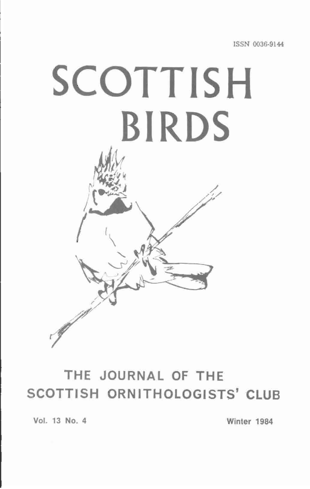 The Journal of the Scottish Ornithologists' Club