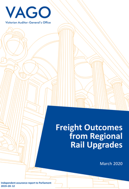 Freight Outcomes from Regional Rail Upgrades