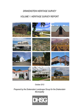Drakenstein Heritage Survey Reports
