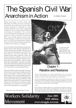 The Spanish Civil War Anarchism in Action by Eddie Conlon