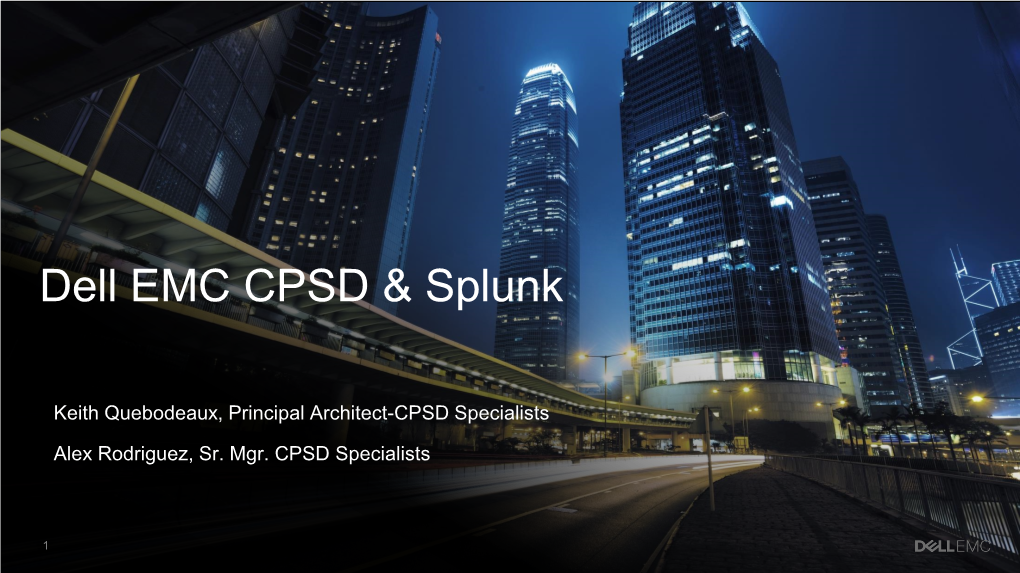 Dell EMC CPSD & Splunk