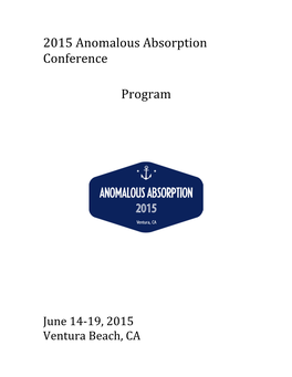 2015 Anomalous Absorption Conference Program