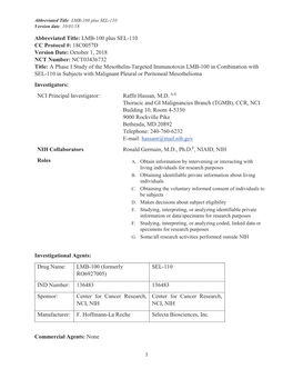 Study Protocol and Statistical Analysis Plan