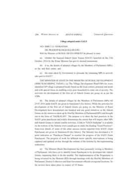 288 [RAJYA SABHA] Written Answers to Unstarred Questions