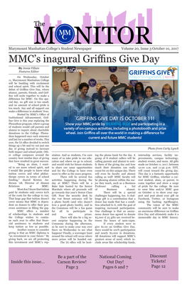 MMC's Inagural Griffins Give